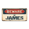 thumbnail image 1 of SignMission A-LP-04-700 Beware of James Aluminum License Plate, 1 of 1