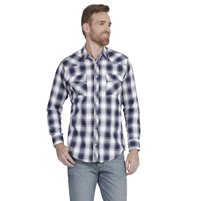 Camisa Vaquera Hombre Wrangler Slim Fit Manga Larga 969 azul marino M