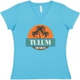 thumbnail image 3 of Inktastic Tulum Mexico Vacation Gift Women's V-Neck T-Shirt, 3 of 5