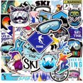thumbnail image 1 of Winter ski sticker pack 50 pieces colorful ski cartoon stickers ski helmet stickers for flask, water bottle,vinyl waterproof graffiti decals for kids, 1 of 4