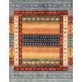 thumbnail image 1 of Ahgly Company Machine Washable Indoor Rectangle Abstract Brown Red Area Rugs, 7' x 9', 1 of 7