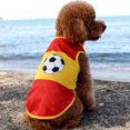 thumbnail image 4 of Brasil Style Breathable Mesh Dog Soccer Jersey Short Sleeve Sports Shirt for Small Medium Large Dogs, 4 of 5