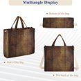 thumbnail image 6 of FORMRS Womens Corduroy Tote Bag Crossbody Shoulder Handbag with Pocket, Wood Grain, 6 of 7