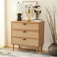 thumbnail image 2 of SAFAVIEH Irelia Coastal Style 3 Drawer Chest, Oak (31.1 in. W x 18.3 in. D x 32.4 in. H), 2 of 14
