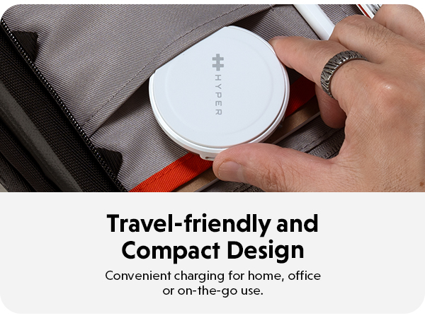 Hyper Qi2 2-in-1 Magnetic Charging Stand, White