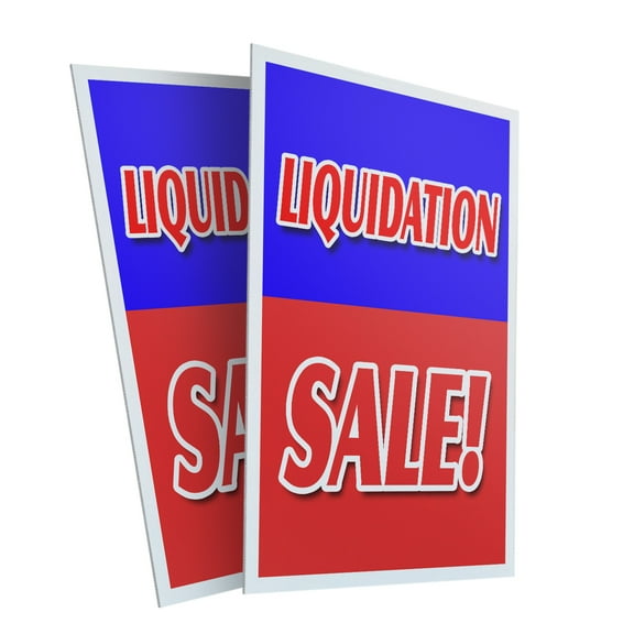 Liquidation Sale (2-PACK) 24" x 36" Plastic Signs | Sign Insert 4mm Corrugated Plastic Signs Storefront Window Poster