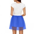 thumbnail image 3 of DHFJKG Tutu Mini Skirts Women Mesh Layered A Line Rave Party Elastic Waistband Solid Color Skirt Carnival Dance Trendy Skirt, 3 of 5