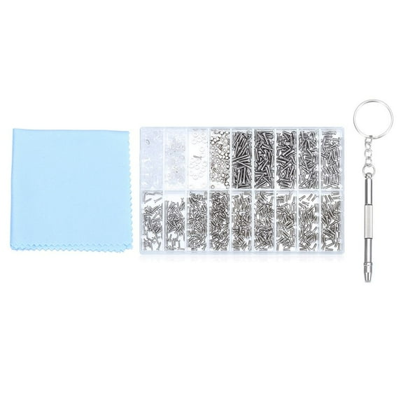 1000PCs Fashion Spectacles Watch Version Care Screwdriver Screw Nut Screwdriver Assorted Kit Glasses Sunglasses Repair Tool Kit Glasses Repair Screw Assorted Kit 6