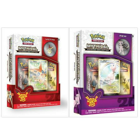 Pokemon Trading Card Game Victini And Mew Mythical Collection Box Bundle 1 Of Each Including 2 Booster Packs From The Pokemon Generations 20th