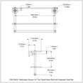 thumbnail image 3 of Allied Brass WS-2TB/16 Washington Square Collection 16 Inch Two Tiered Integrated Towel Bar Glass Shelf, Antique Bronze, 3 of 3