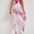 thumbnail image 4 of WEIee Women's Yoga Pants Soft Leggings for Women Elastic High Waist Belly Control Workout Trousers Printed Hip Lift Casual Tights Slim Fit Climb Mountains Jogger Hot Pink L, 4 of 4