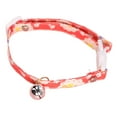 thumbnail image 6 of Mini Bells Design Pet Collar Adjustable, Flower Pattern, Quick Release - Easy-wearing, Decorative - Cotton Colorful Floral Fruit Print - Pet Cat Collar Decor - Pet Supplies, 6 of 8
