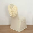 Efavormart Ivory Ruched Swag Back Spandex Fitted Banquet Chair Cover With Foot Pockets - Walmart.com