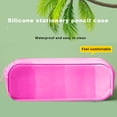thumbnail image 3 of WRKEKC Clearance Silicone Pencil Bag - Large Capacity Zipper Storage for Pens/Makeup/Stationery - Student Gift | Durable & Easy-Clean Design, 3 of 8