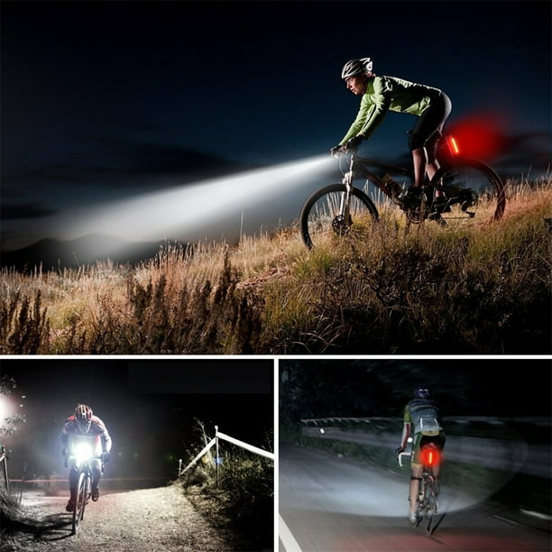 Bicycle Front Light USB Charging Bicycle Front Light Rotating Rotating Bike Lamp Outdoor Waterproof Cycling Lighting with Tail Light Walmart