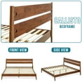 thumbnail image 6 of Acacia Callisto Solid Wood Bed Frame with Headboard, Signature Headboard Wood Bed, King - Walnut, 6 of 9