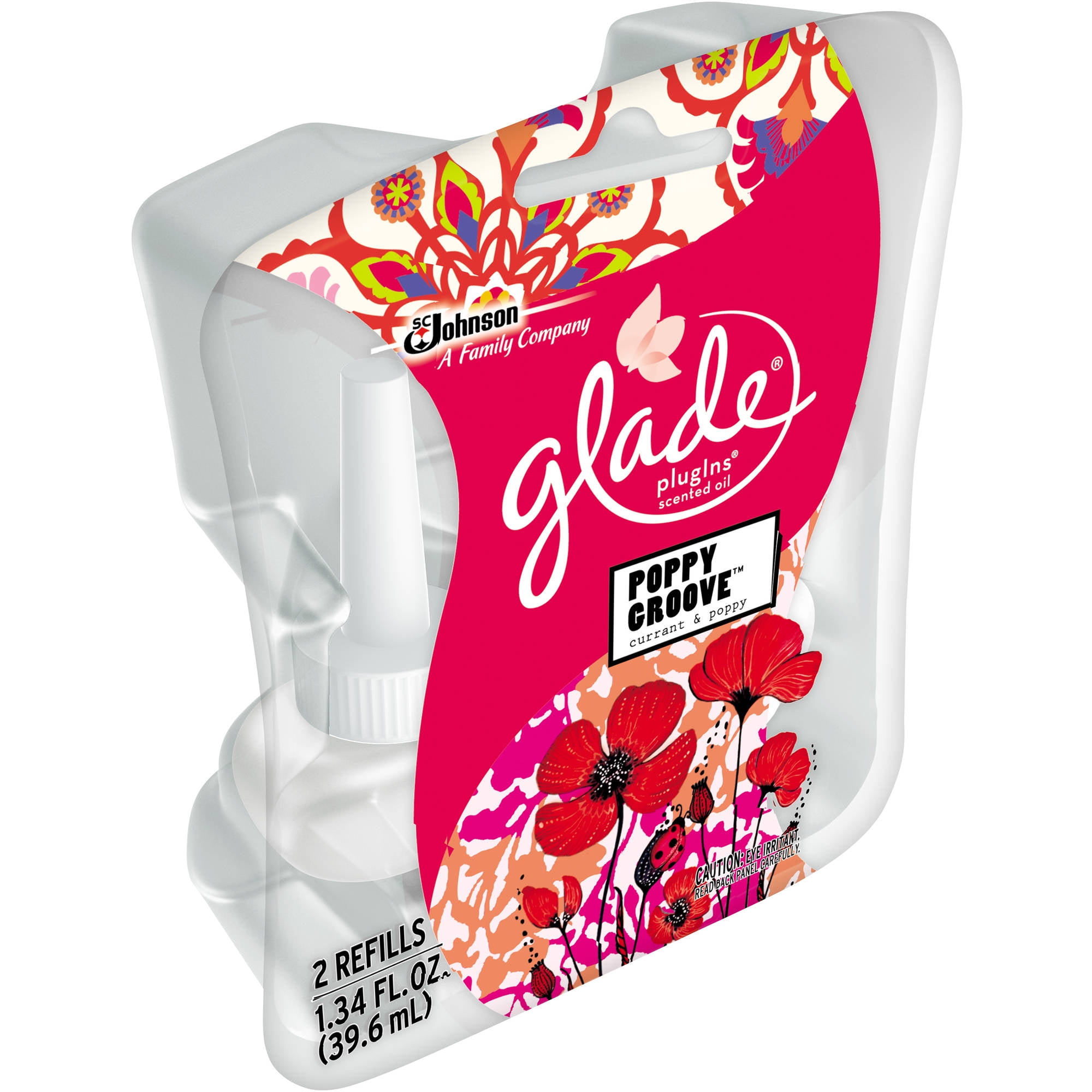 Glade Plug In Refill, Poppy Groove, 1.34 Fl. Oz. (Pack of 2) Walmart