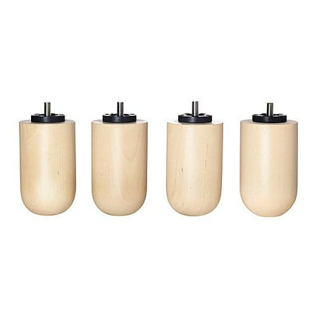 IKEA BATSFJORD 3 7/8' BEDROOM Bed Risers - Best Natural Wood Bed Leg Risers - Easy To Install - Set of 4 - M8 | 8 MM - Metric Screw