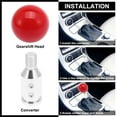 thumbnail image 3 of Vehicle Red Round Ball Gear Shift Knob Manual Transmission with M12x1.25 Silver Tone Shift Knob Adapter Set Universal, 3 of 6