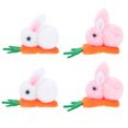 thumbnail image 2 of 4 Uds. Horquillas para el pelo de conejo y zanahoria, pinzas para el pelo de dibujos animados, pasadores de Clip para el pelo de conejo de peluche, 2 of 5