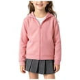 thumbnail image 2 of RFQWOVSR Girls Solid Color Zip Up Hoodie Soft Comfortable Casual Jacket 2-3 Years, 2 of 6