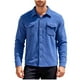 thumbnail image 4 of Ceisia Warm Fleece Mens Loose Fit Solid Color Button Down Shirt Jacket Gifts, 4 of 5