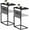 Black 2pc, variant on C Shaped End Table, 33'' Tall Side Table for Couch, Adjustable Height Small Couch Side Table for Small Spaces, End Table Slide Under Sofa Table TV Tray Table Arm Table for Living Room, Brown