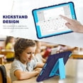 thumbnail image 5 of Shockproof Case for iPad Mini 6 8.3" 2021, Kids Friendly Heavy Duty Rugged Hybrid Protective Tablet Cover with Kickstand, Navy+Blue, 5 of 7