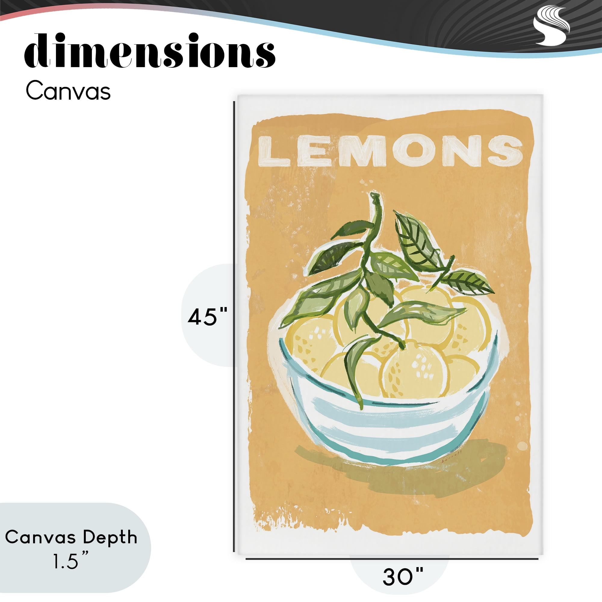 Stupell Industries Lemon Twist Motif Canvas Wall Art, design by Chad Barrett