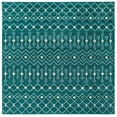 thumbnail image 3 of Unique Loom Tribal Trellis Collection Area Rug - Alaoui (7' 10" Square Turquoise/Ivory), 3 of 11