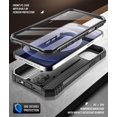 thumbnail image 3 of IBAOLE Révolution pour iPhone 12 / iPhone 12 Pro Étui 6.1 Pouces (Sortie 2020), Étui Protectrice Robuste à Double Couche Antichoc avec Support et Protecteur d'Écran Intégré, Noir/noir, 3 of 7