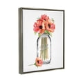thumbnail image 4 of Stupell Industries Mason Jar Poppys Luster Gray Framed Floating Canvas Wall Art, 16x20, by Amanda Greenwood, 4 of 6