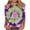 Purple, variant on Women's Casual 3/4 Sleeve Round Neck Pullover Top - Easter Printed Spring Blouse for Women
