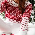 thumbnail image 4 of LNGOOR Women Christmas Sweaters Snowflake Pattern Round Neck Long Sleeve Festive Clothing, 4 of 6