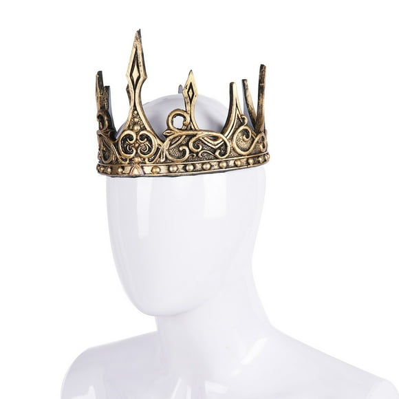 Jinsinto King Crown for King Men Crown for Boys Kids, Royal Gold Foam King Crown Headband Boys Cosplay Crown Prop Party Favors King Crown for Men Prom Party.