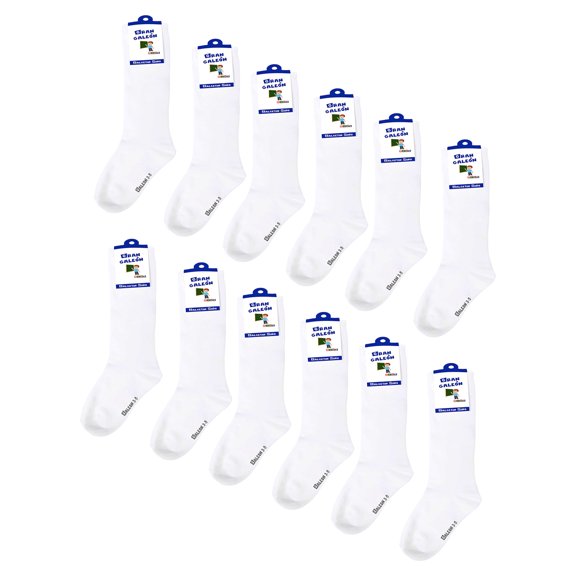 Calcetines de Algodón Tatys Fashion Gran Galeón para niño Pack 12 Pares Blanco Talla 9/12 años