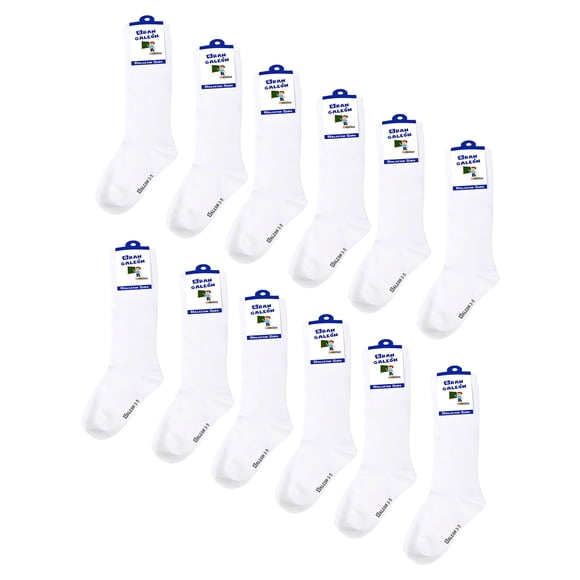 Calcetines de Algodón Tatys Fashion Gran Galeón para niño Pack 12 Pares Blanco Talla 9/12 años