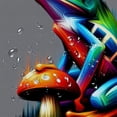 thumbnail image 5 of Colorful frog on mushroom  Bathroom Decor Set , multi size Colorful Luxurious Graphic Print Polyester Fabric Fashion Bathroom Decor Sets with Hooks   Shower Curtain Set shower curtain for bathroom, 5 of 7