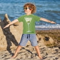 thumbnail image 3 of FORMRS Boys Rash Guard with Short Sleeves UPF 50+ Swim Shirts Sizes 3-12T, Green Martini Glass, 3 of 6