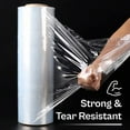 thumbnail image 5 of SSBM Machine Stretch Wrap 19.7" x 5000' 20 Rolls 75 Gauge Clear Cast Shrink Film for Moving Packing Wrapping, 5 of 9