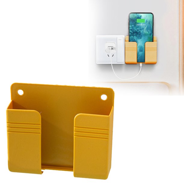 melotizhi Wall Mount Phone Holder Phone Stand With Self Adhesive. Phone Holder For Shower Charging And RV For IPhone And Android, Yellow