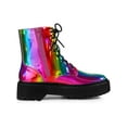 thumbnail image 3 of BLISSFUL STEP Valentine's Women's Boot Colorful Round Toe Platform Lace Up Ankle Boots Colorful 6, 3 of 7