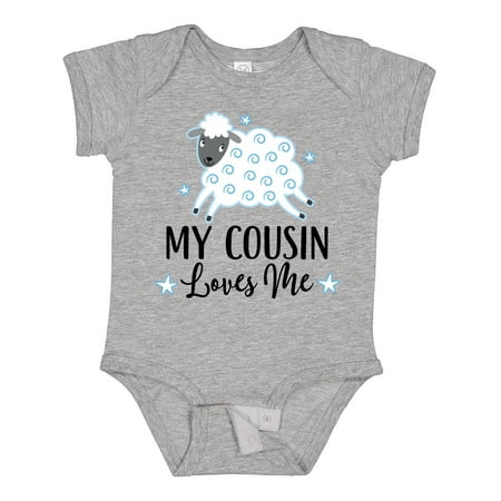 

Inktastic My Cousin Loves Me Lamb Gift Baby Boy or Baby Girl Bodysuit