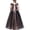 Black, variant on Girls Dress Pink Flower Lace Halter Princess Wedding Bridesmaid Tulle 12 Years