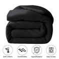 thumbnail image 5 of YEPCLUB Comforters King size, Duvet Insert, All Season Duvet, Black Down Alternative Hotel Comforter, Lightweight Quilt with Corner Tabs, Machine Washable (Black, King 102x90 Inches), 5 of 10