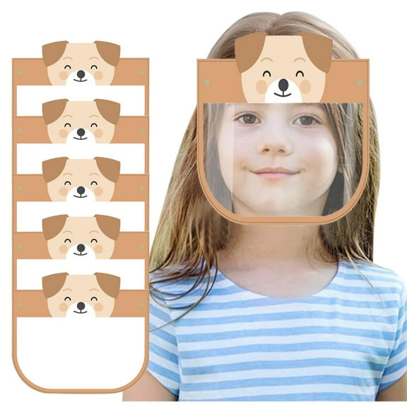 ddioayh 5 Pcs Face Shield with Glasses,Face Mask Shield Anti-fog Clear Ultra Clear Reusable Protective Plastic Face Shield Mask Droplet Splash Guard for Women Men Kids