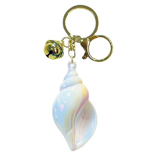 Cute Conch Keychain Colorful Large Conch Key Ring Car Key Decorative Backpack Keyring