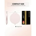 thumbnail image 2 of Compact Mirror for Purse, Double-Sided 1X/2X Magnifying Metal Pocket Makeup Mirrors(Round,Pink Marshmallow), 2 of 6