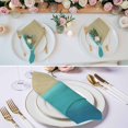 thumbnail image 3 of Teal Blue Ombre Cloth Napkins, Modern Abstract Gradient Art Washable and Reusable Dinner Napkins Set of 6, Table Napkin for Kitchen Party Birthday Wedding Hotel Housewarming 20"x20", 3 of 9