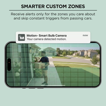 2K Light Bulb Security Camera, 360° Pan Tilt, 4MP HD Video, Night Vision, Motion Alerts, WiFi Smart Camera with LED Light